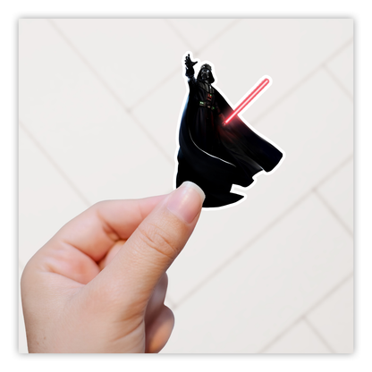 Star Wars Darth Vader Force Choke Lightsaber Die Cut Sticker (1955)