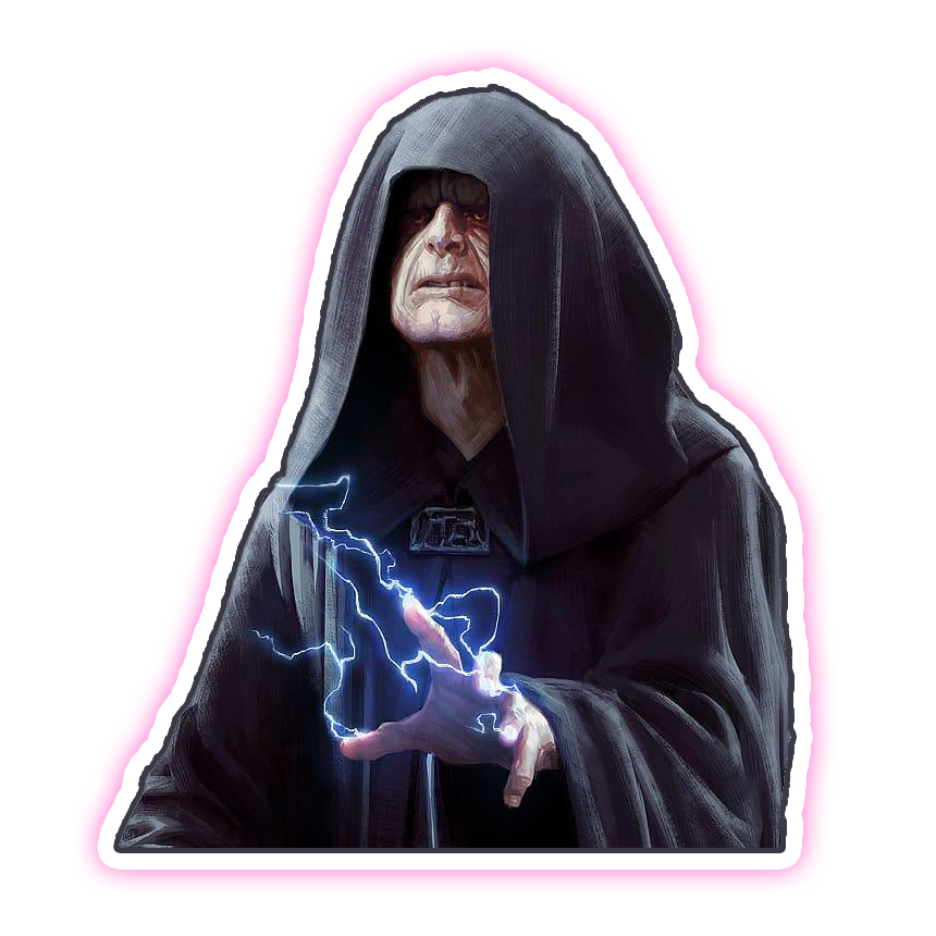 Star Wars Emperor Palpatine Darth Sidious Die Cut Sticker (1956)