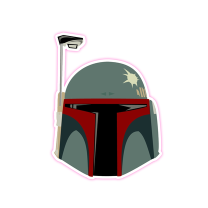 Star Wars Boba Fett se Helmet Die Cut Sticker (1966)