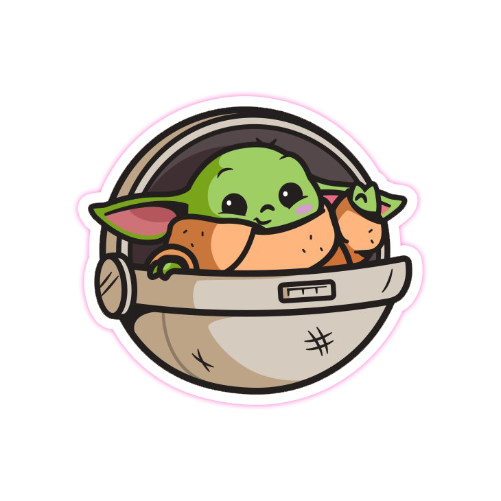 The Mandalorian Grogu Baby Yoda Die Cut Sticker (1969)