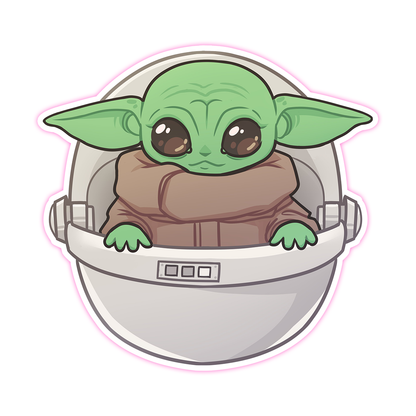 The Mandalorian Grogu Baby Yoda Die Cut Sticker (1971)