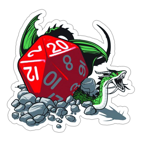 D&amp;D 20-sydige Die Dragon Die Cut Sticker (1983)