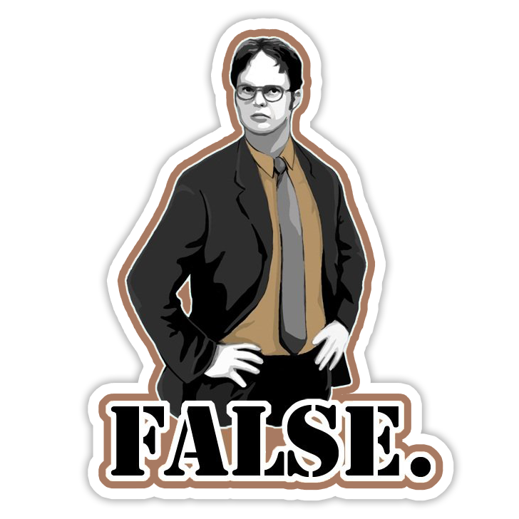 Dwight False The Office Die Cut Sticker (1984)