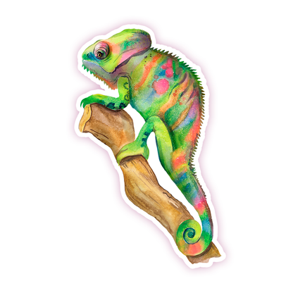 Chameleon Die Cut Sticker (201)