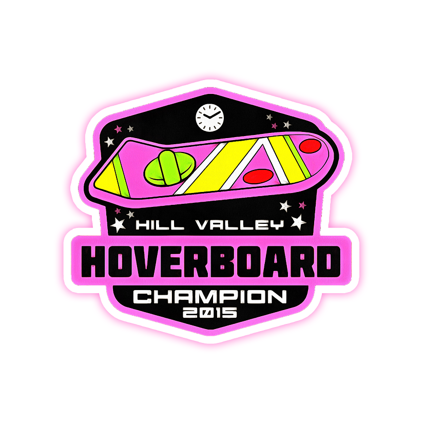 Back To The Future Hill Valley Hoverboard Champ Die Cut Sticker (2016)