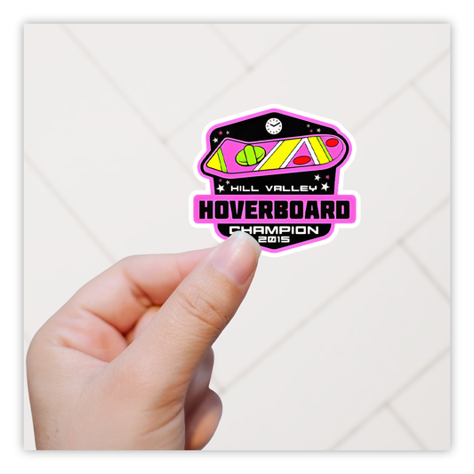 Back To The Future Hill Valley Hoverboard Champ Die Cut Sticker (2016)