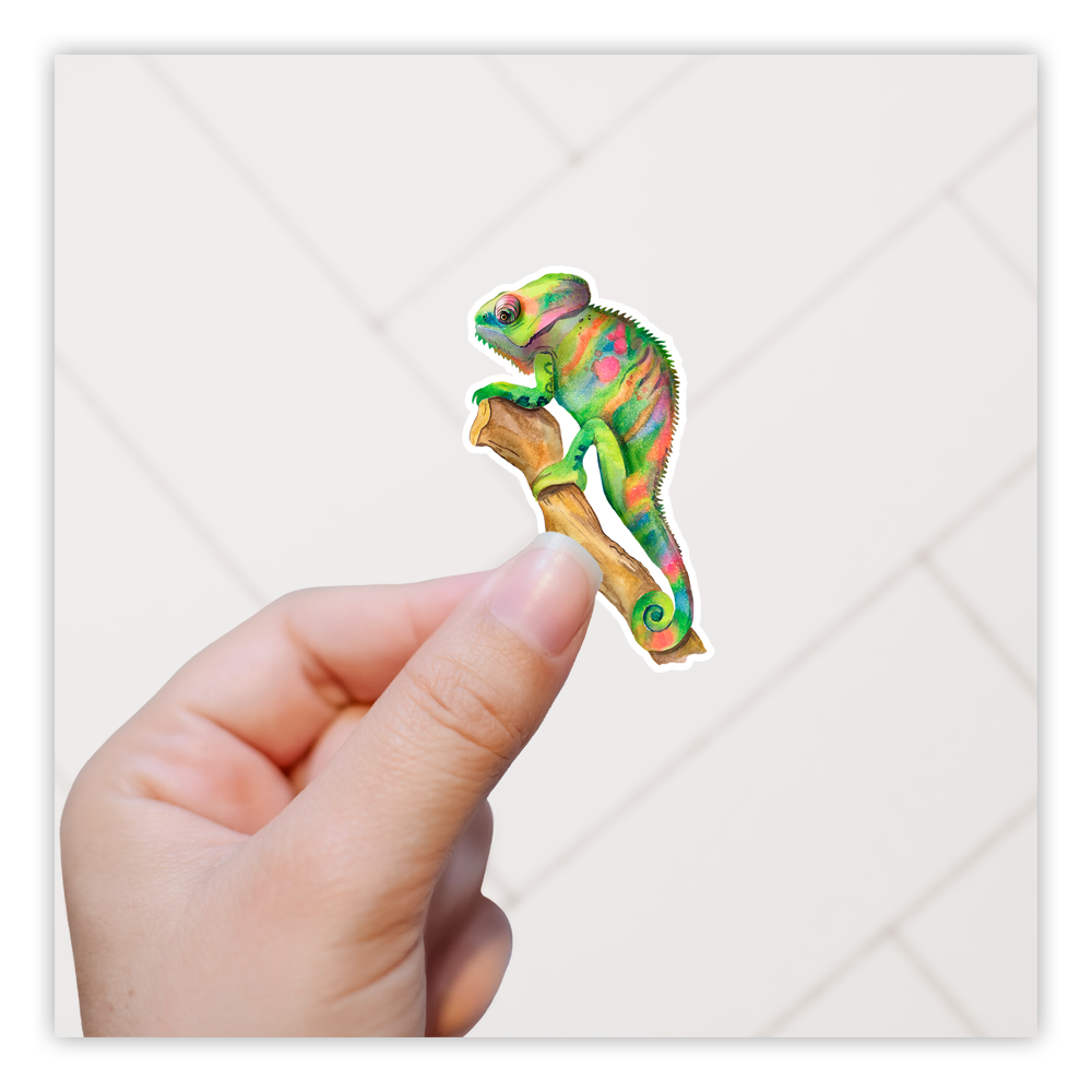 Chameleon Die Cut Sticker (201)