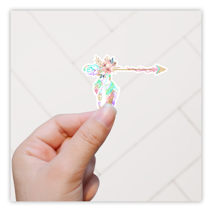 Boho Arrow Feathers Die Cut Sticker (2023)