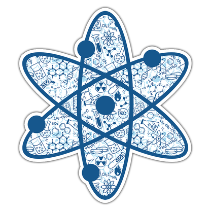 Icons of Chemistry Atom Die Cut Sticker (202)