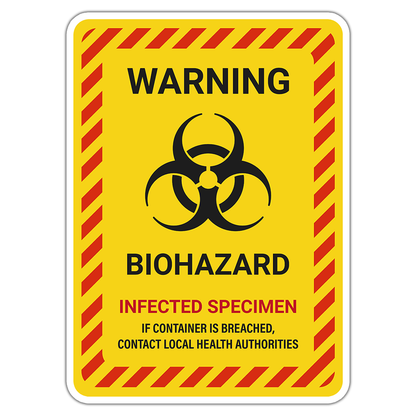 Waarskuwing Biohazard Sign Die Cut Sticker (2031)