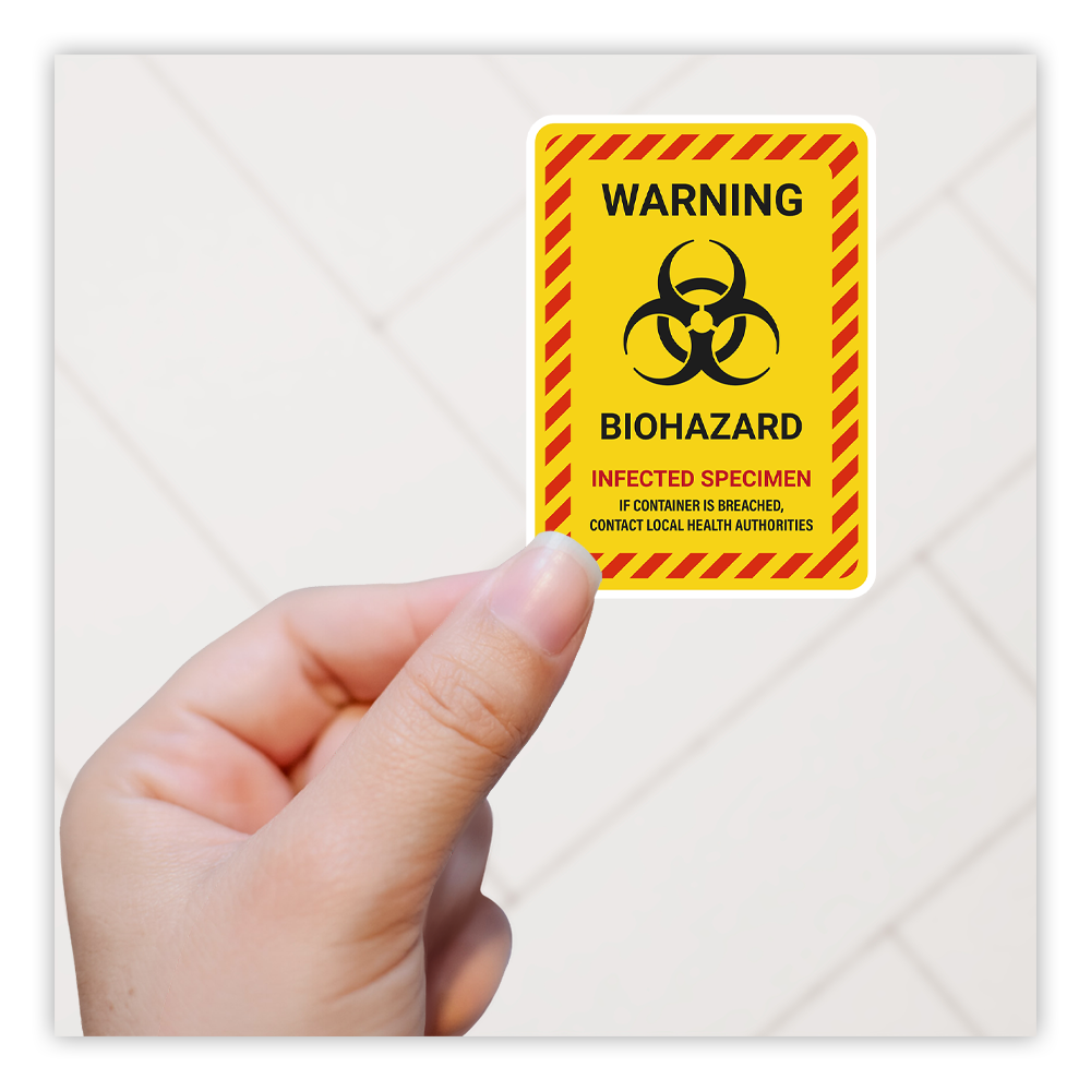 Waarskuwing Biohazard Sign Die Cut Sticker (2031)