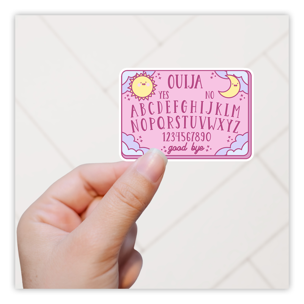 Pink Kawaii Ouija Board Die Cut Sticker (2068)