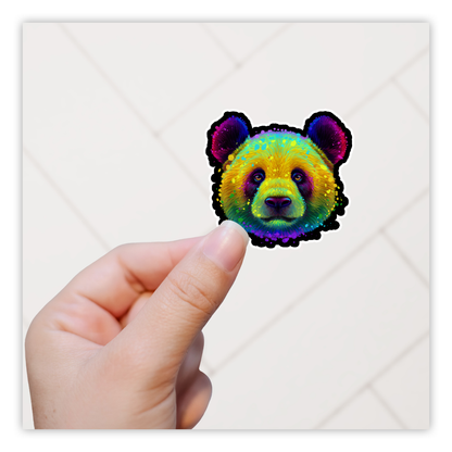 Rainbow Panda Bear Die Cut Sticker (2075)