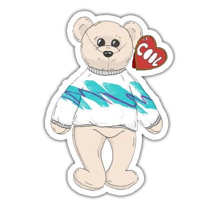 Beanie Baby Bear Jazz Design Die Cut Sticker (2088)