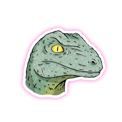 Jurassic Park Velociraptor Die Cut Sticker (2089)