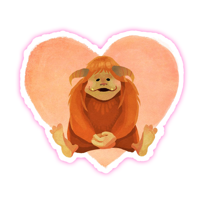 Jim Henson se Labyrinth Ludo Heart Die Cut Sticker (2090)