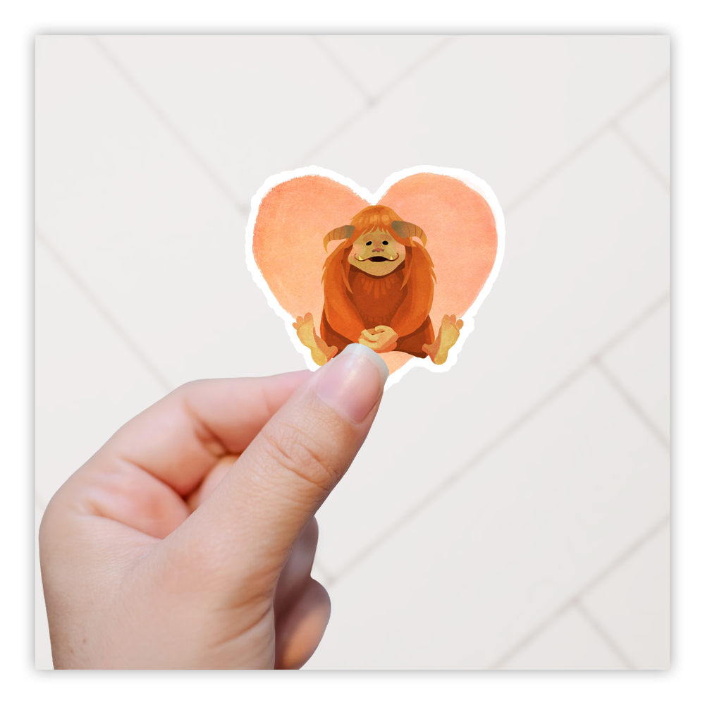 Jim Henson se Labyrinth Ludo Heart Die Cut Sticker (2090)