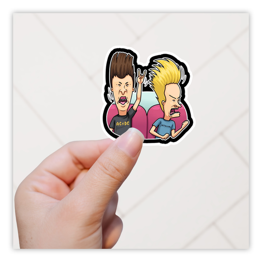 Beavis & Butthead Headbanging Die Cut Sticker (2092)