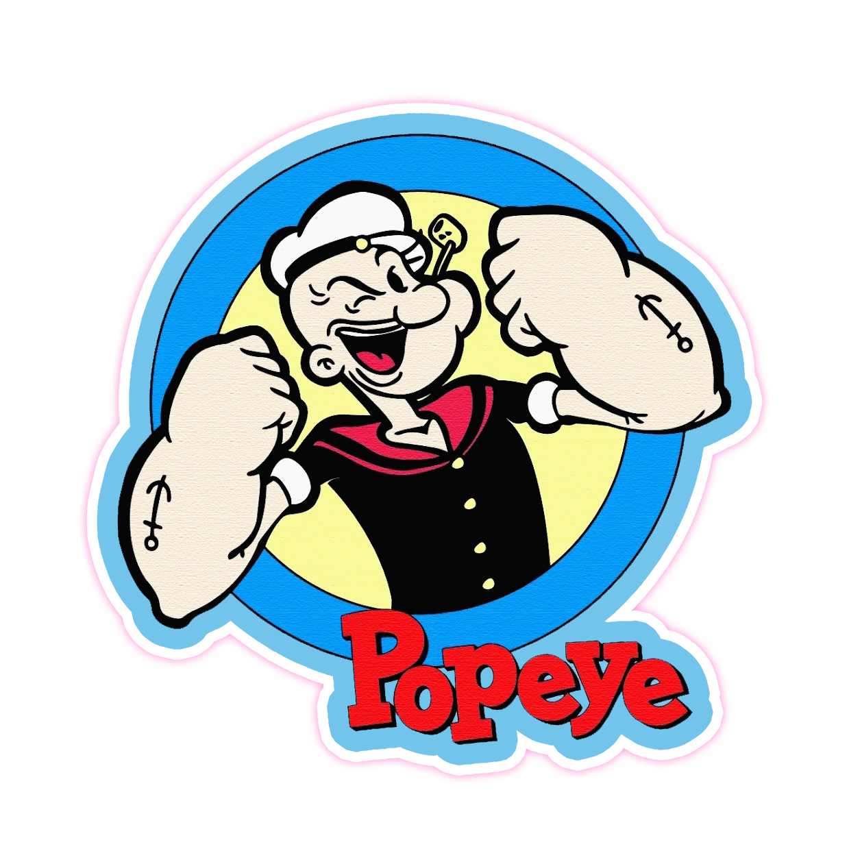Popeye The Sailor Man Die Cut Sticker (2098)