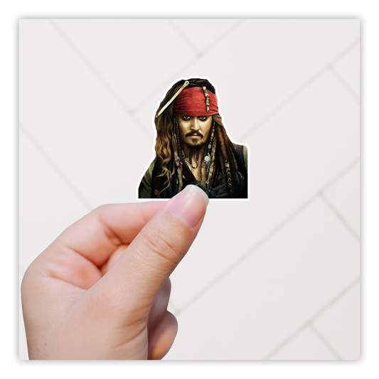 Pirates of the Caribbean Curse of the Black Pearl Captain Jack Sparrow Die Cut Sticker (2100)