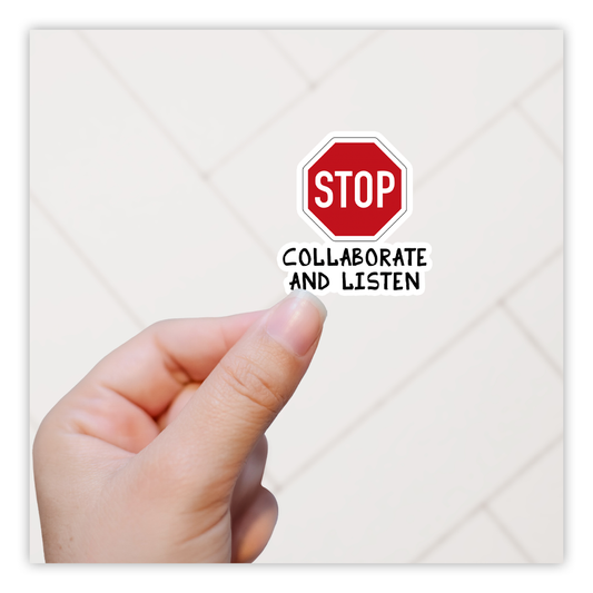 Vanilla Ice Stop Collaborate and Listen Die Cut Sticker (2120)