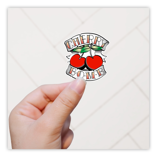 Cherry Bomb Tattoo Flash Die Cut Sticker (2124)