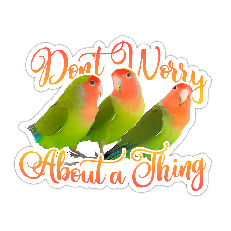 Bob Marley Three Little Birds Don't Worry About A Thing Die Cut Sticker (2156)