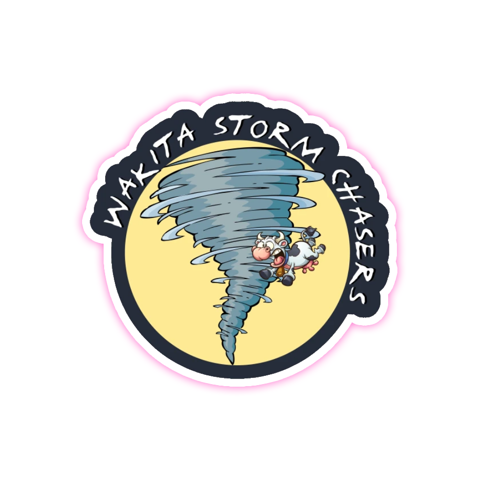 Twister Wakita Storm Chasers Tornado Cow Die Cut Plakker (2158)