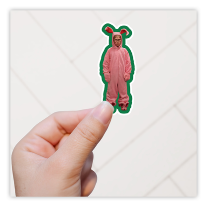 A Christmas Story Ralphie in Bunny Suit Die Cut Sticker (215)