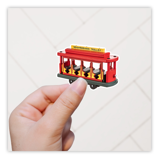 Mr. Rogers Neighborhood Trolly Die Cut Sticker (2165)