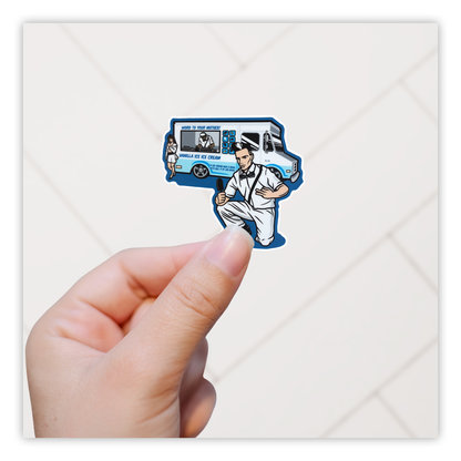 Vanilla Ice Ice cream Truck Die Cut Sticker (2170)