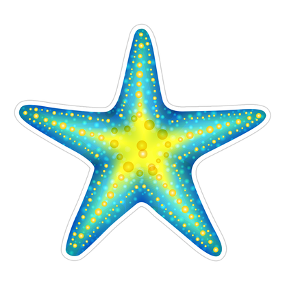 Starfish Sea Star Die Cut Sticker (2172)