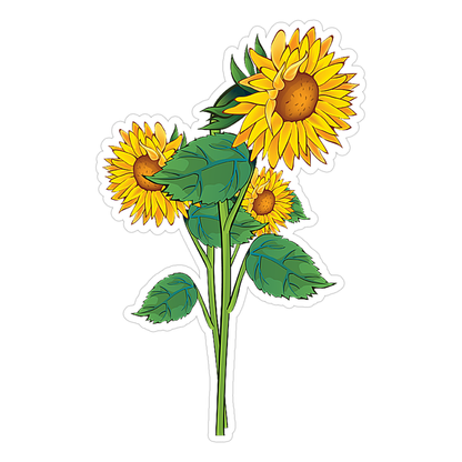 Sunflowers Die Cut Sticker (2175)