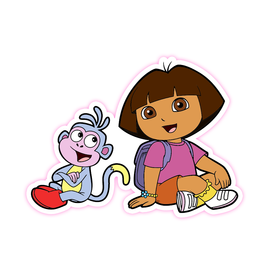 Dora The Explorer and Boots Die Cut Sticker (2177)