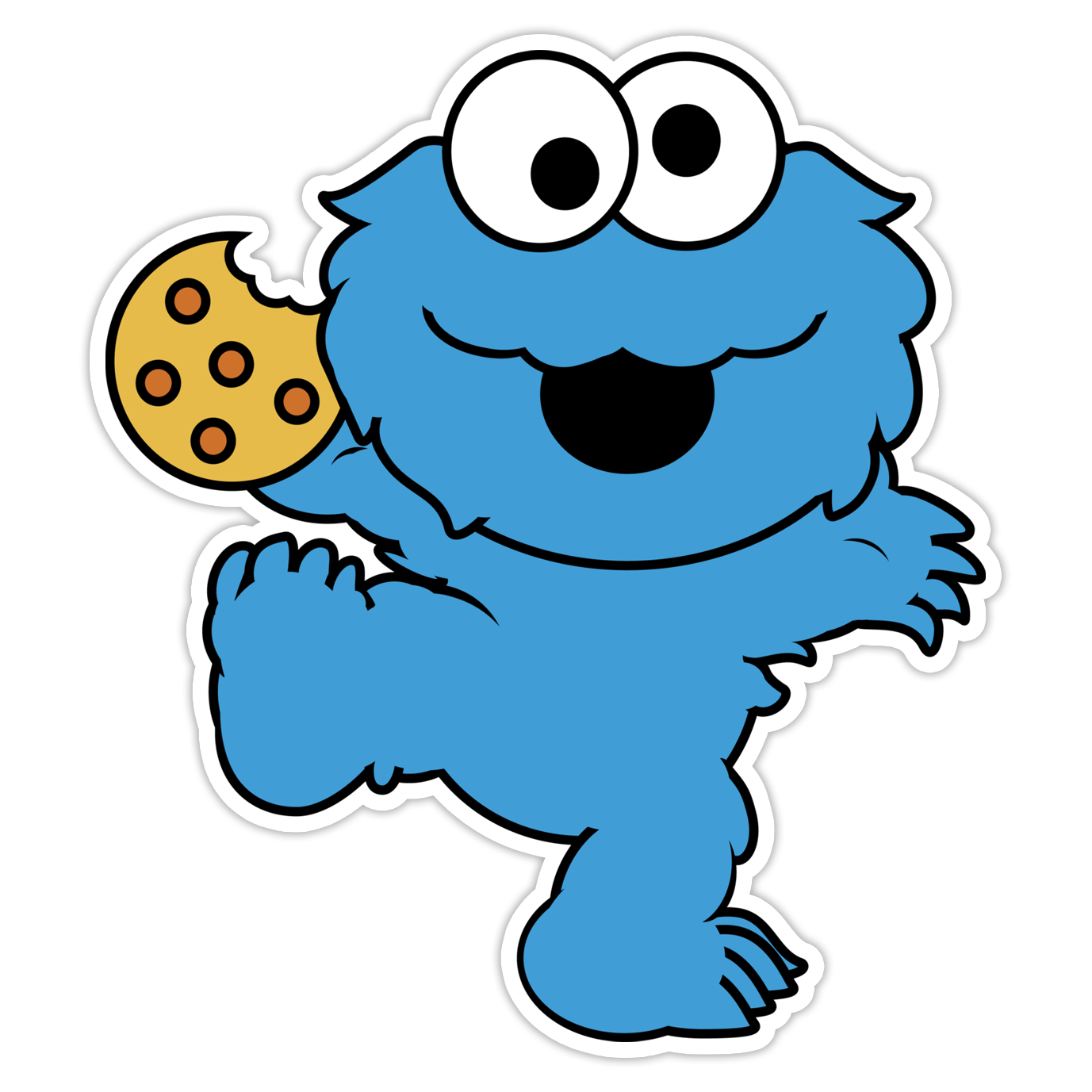 Cookie Monster Sesame Street Die Cut Sticker (2181)