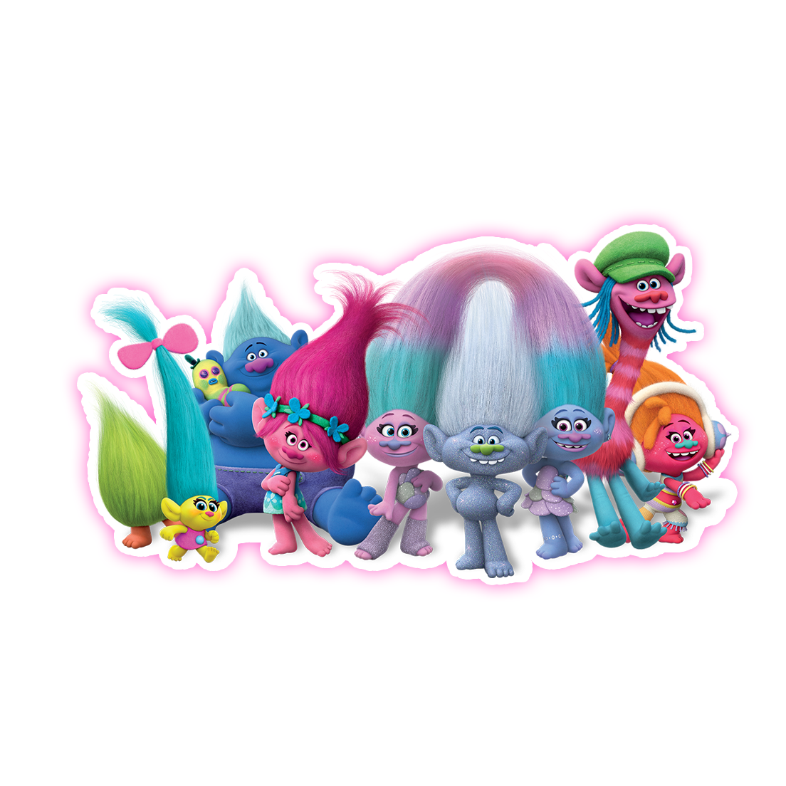 Trolls Movie Die Cut Sticker (2188)