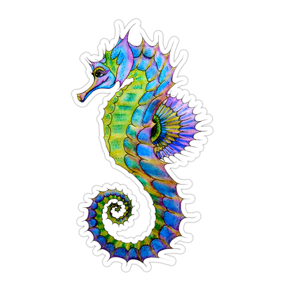 Seahorse Die Cut Sticker (2204)