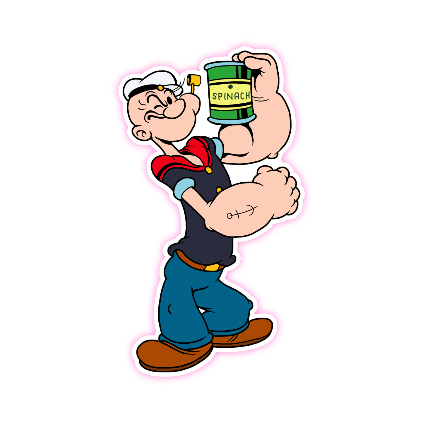 Popeye The Sailor Man Die Cut Sticker (2224)