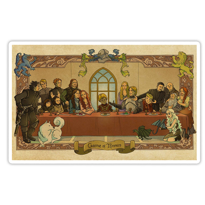 Game of Thrones Last Supper Die Cut Sticker (2239)