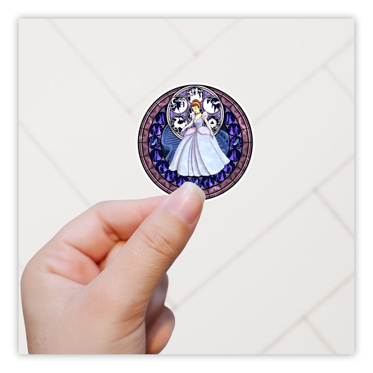 Cinderella Disney Princess Stained Glass Die Cut Sticker (226)