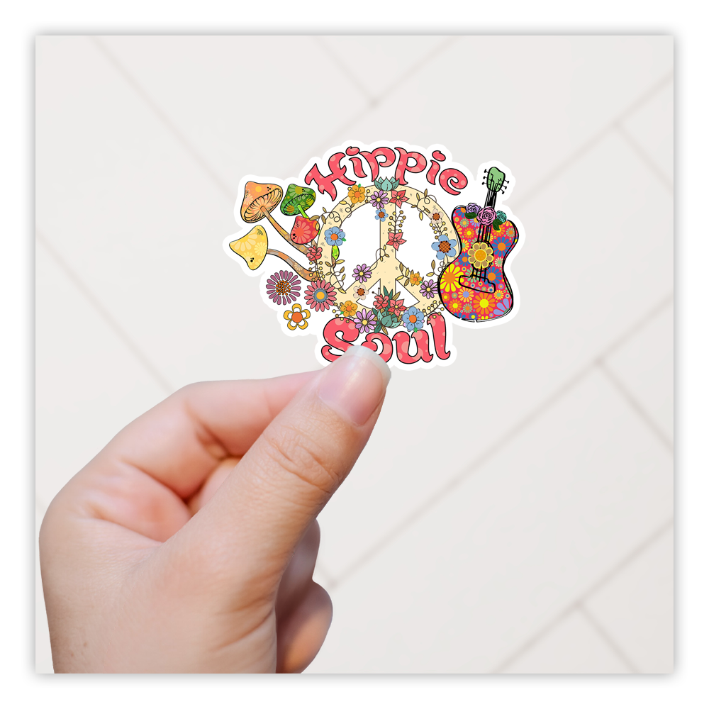 Hippie Soul Mushrooms Die Cut Sticker (2281)