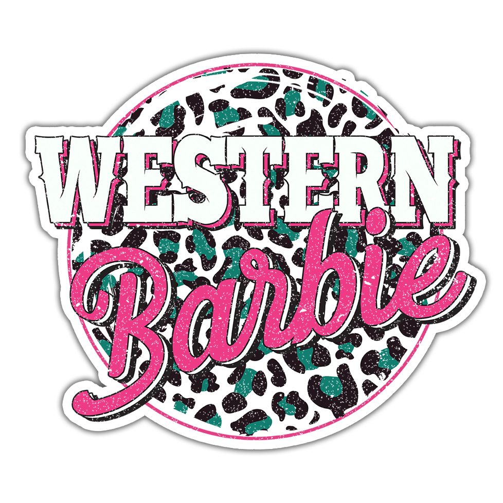 Western Barbie Die Cut Sticker (2286)