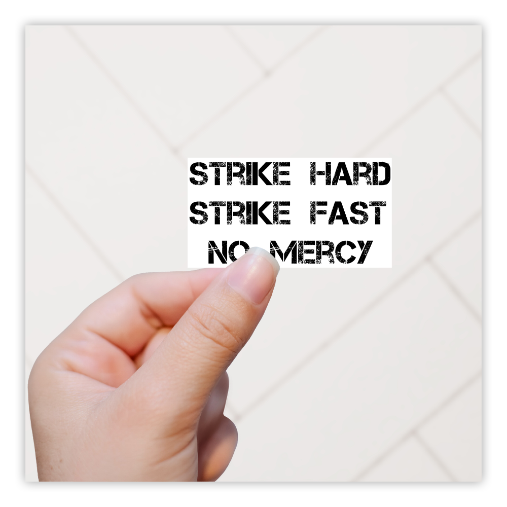 Karate Kid Strike Hard Strike Fast No Mercy Die Cut Sticker (229)