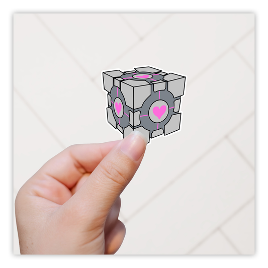Portal Companion Cube Die Cut Sticker