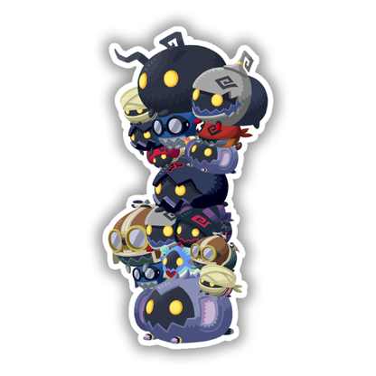 Kingdom Hearts Stack of Heartless Die Cut Sticker (2327)