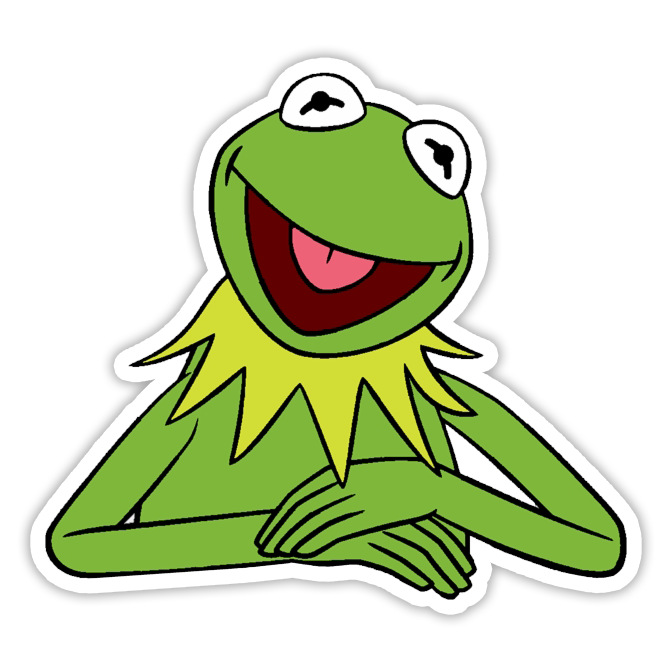 The Muppets Kermit The Frog Die Cut Sticker (2347)