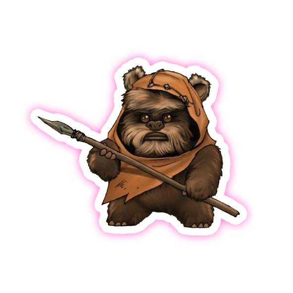 Star Wars Ewok Wicket Die Cut-plakker (2378)