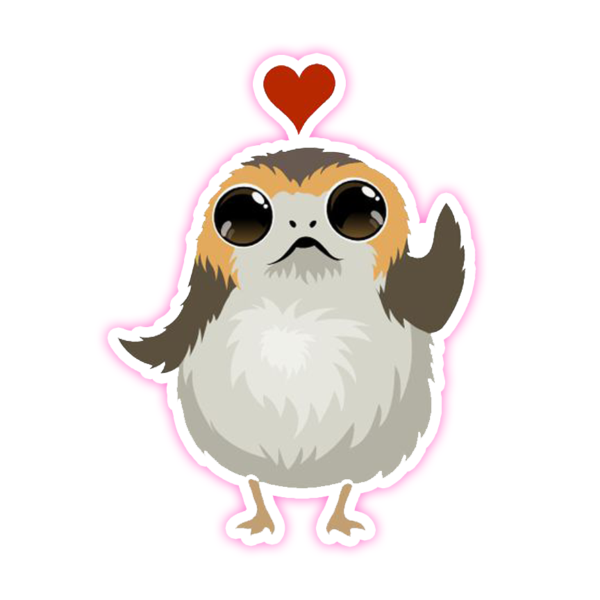 Star Wars Porg Die Cut Sticker (2406)