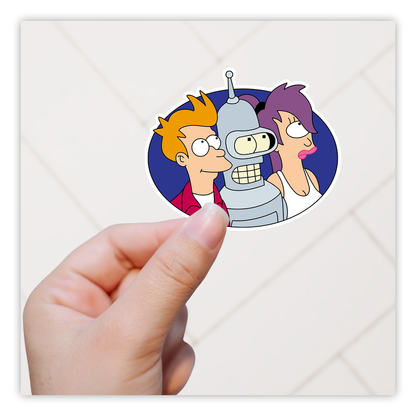 Futurama Fry Bender Leela Die Cut Sticker (2448)