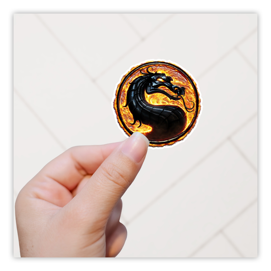 Mortal Kombat Dragon Logo Die Cut Sticker (2450)
